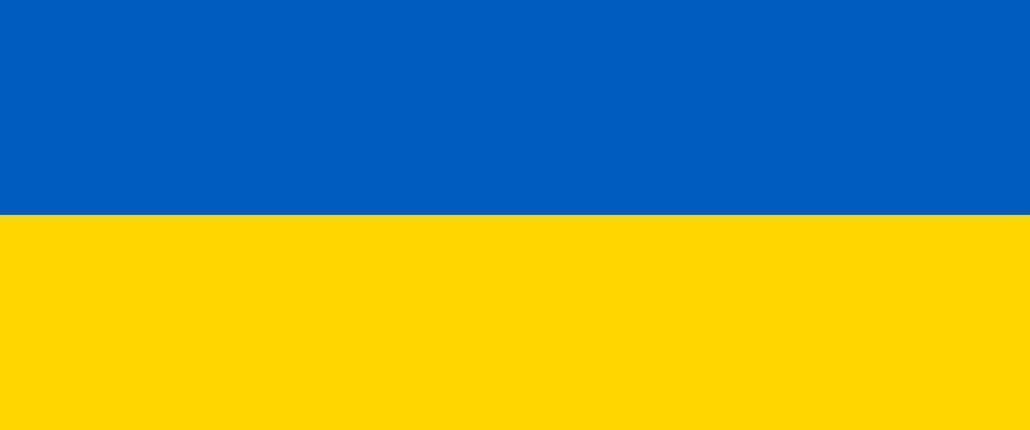 Ukrainische Flagge in blau und gelb